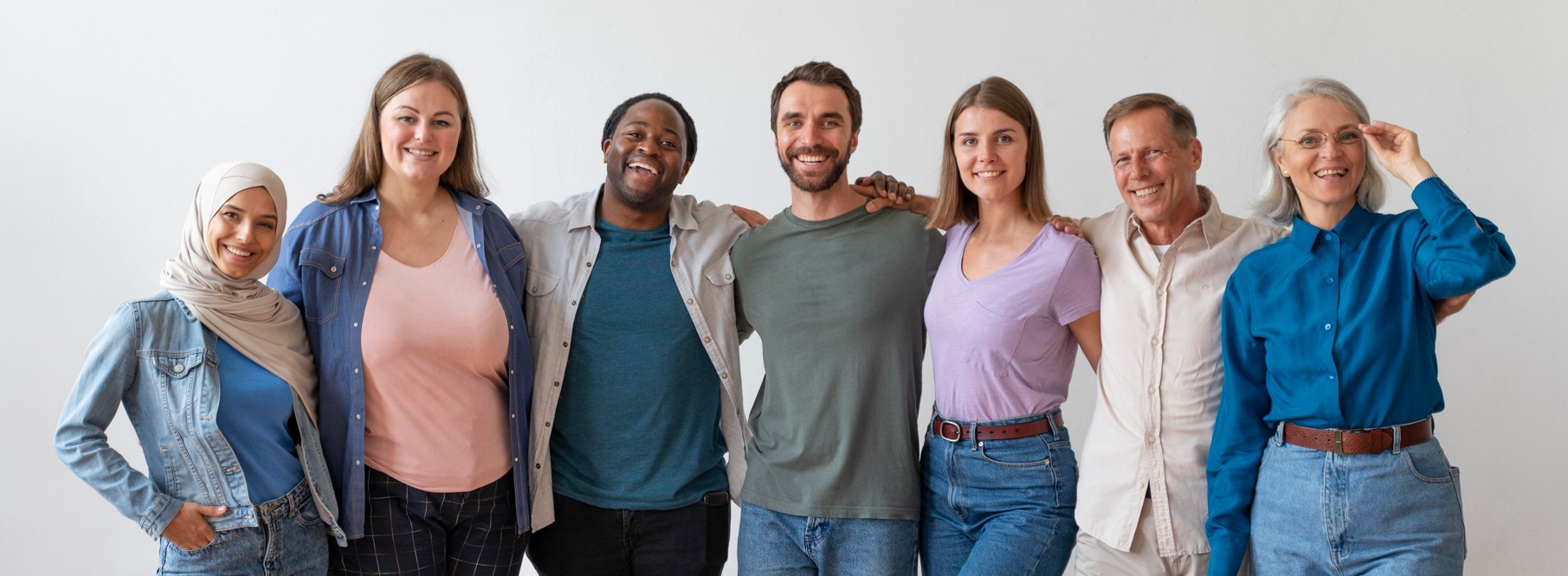 Group of adults smiling at camera